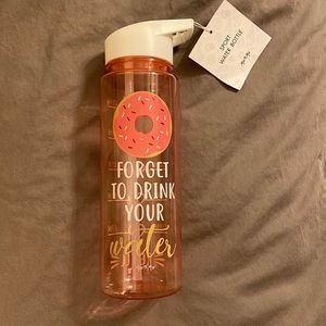 Clear Pink water bottle. From Miss to Mrs. Subscription box.